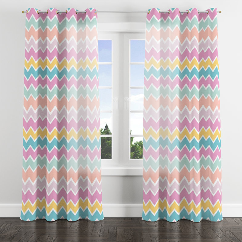 French Country Curtains for bedroom - Baldvin Grommet Curtain - 1 Panel, Gold Grommets, 52" W x 63" L
