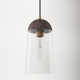 Tabitha Single Light Clear Glass Dimmable Pendant