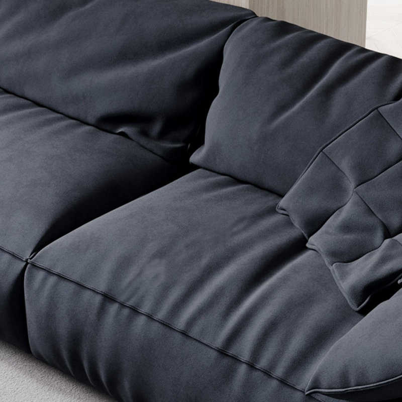 Coussin modulaire noir 100% polyester, Noir, H 31,5 po x l 109,84 po x P 41,34 po