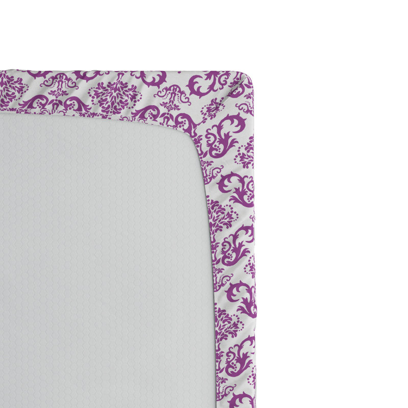 Victorian Microfiber Damask Fitted Sheet, Full/Double Fitted Sheet