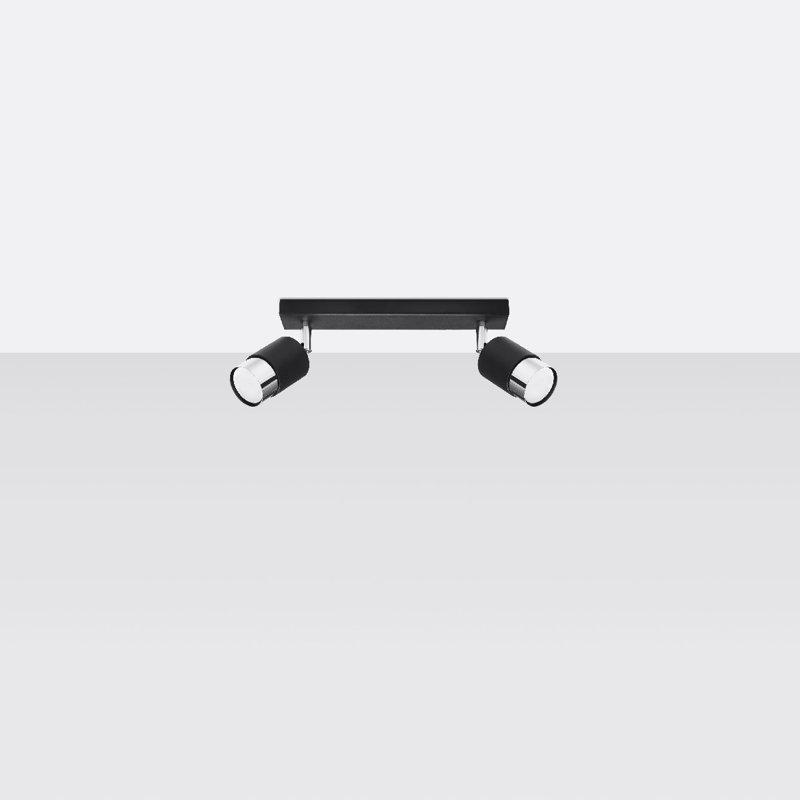 Allyonna Flush Mount, Czarny/Chrome