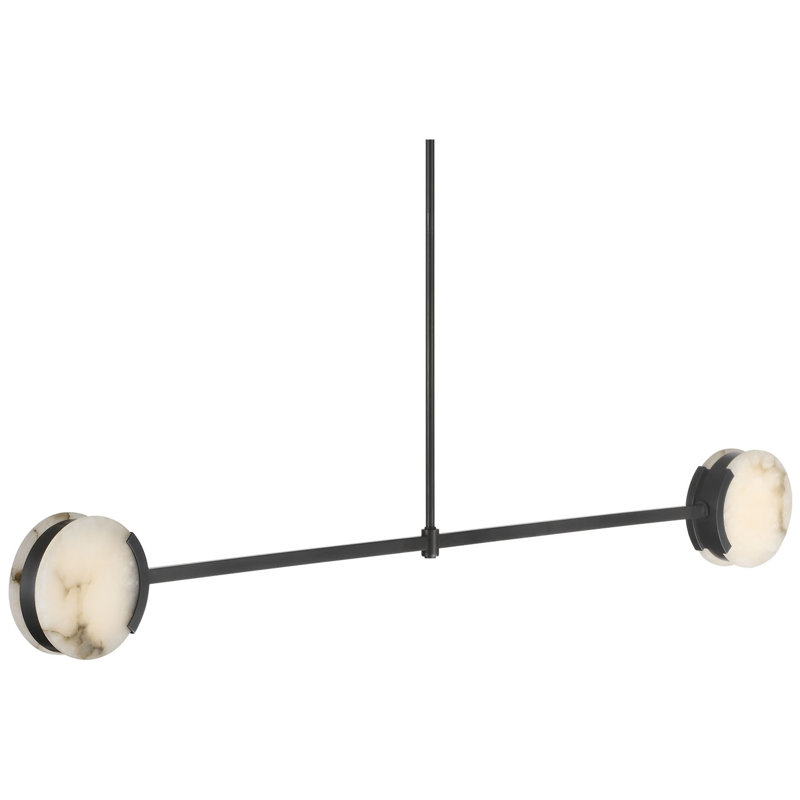 Kelly Wearstler Melange 63" Linear Pendant with Alabaster, Bronze