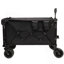 Chariot pliable avec hayon rallongé, chariot de wagon à rallonge extra long, chariot de chariot de plage robuste 480 lb avec de grandes roues tout-terrain, noir et gris-1431942148