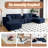 125" Cloud Boneless Sofa Couch with Cup Holder & Storage, Modern Corduroy U Shaped Modular Sectional Sofa with Deep Seat, USB Ports, No Assembly Required, Comfy Compression Couches for Living Room-569476434