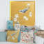 « gold oiseau on florals ii », reproduction d’image sur toile-48308804-48308808