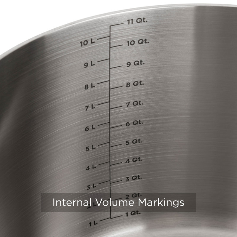 Viking 3-Ply Stainless Steel 12-Quart Stock Pot with Metal Lid
