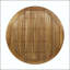 Table de salle à manger 47,25 po ronde en bois d'acacia - finition teck, conception à lattes moderne