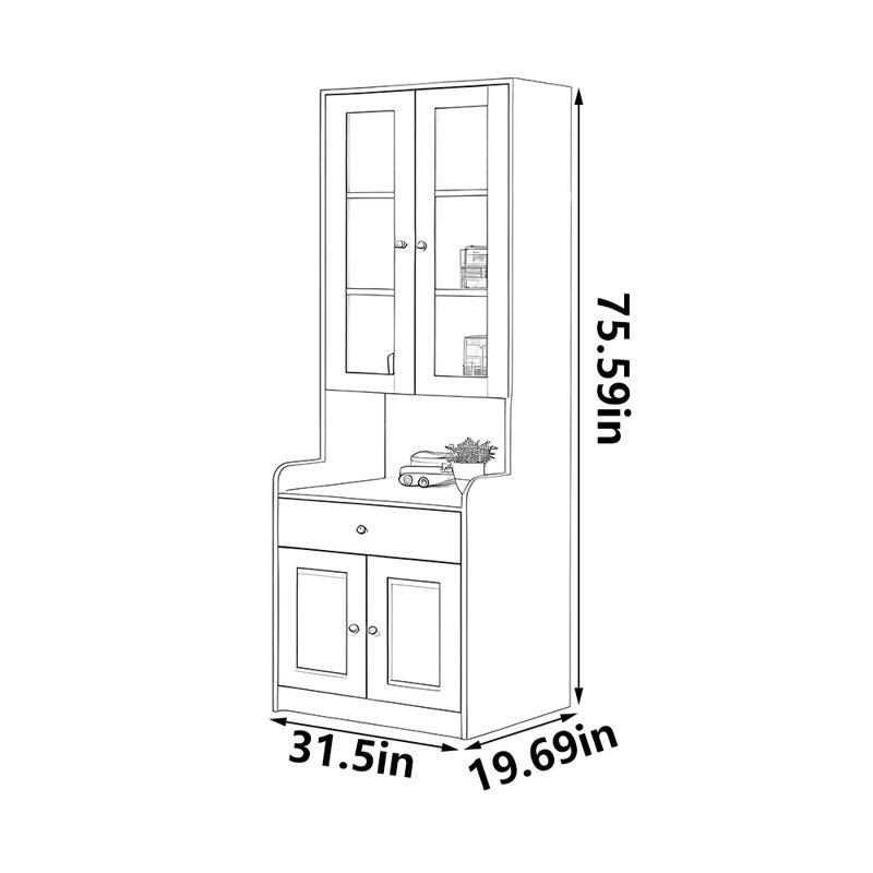 Marian, 75.59" H x 31.5" W x 19.69" D
