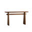 Console noyer en MDF brun, table de canapé d'entrée étroite de 55 pouces, table d'appoint minimaliste rustique avec cadre de support double, console de vestibule facile à assembler pour le couloir du salon