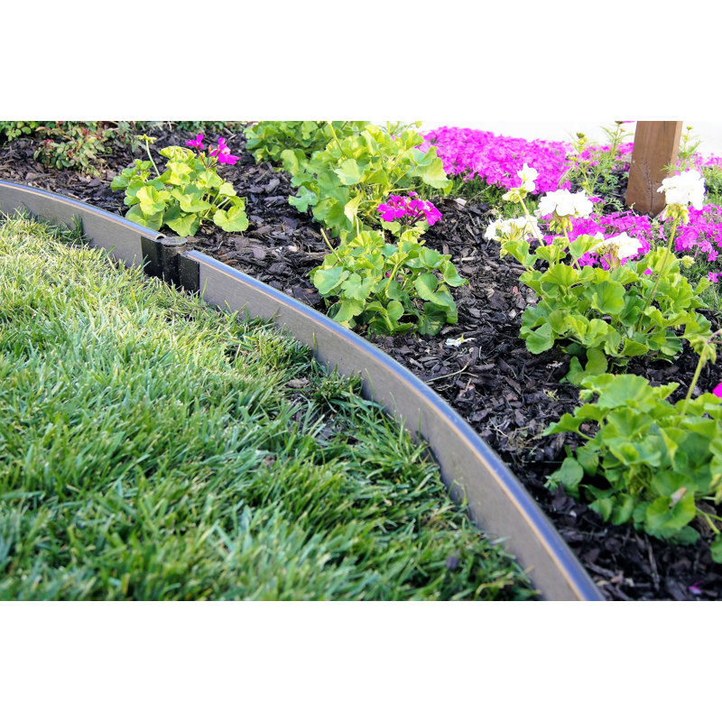 Tool-Free Uptown 16 ft Curved Landscape Edging Kit             , Weathered Wood