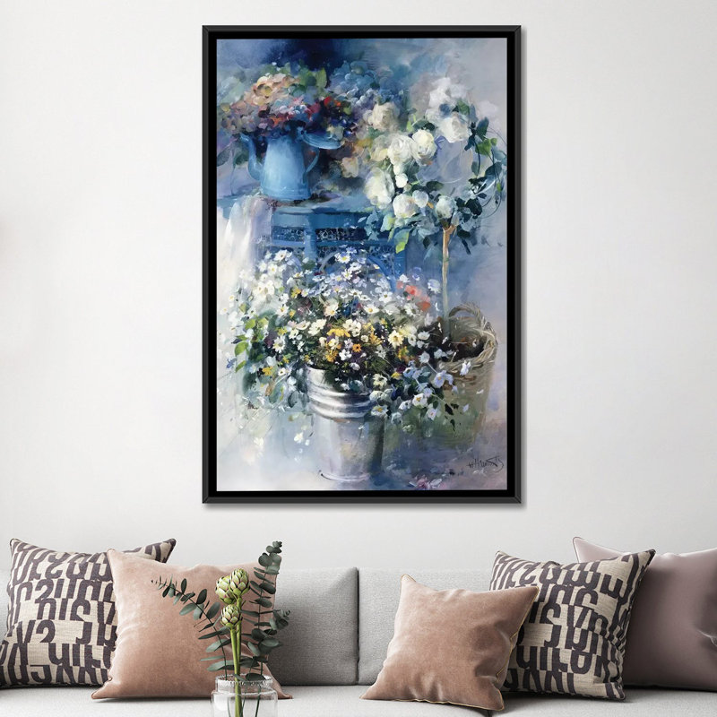 «Summer Gift», reproduction sur toile, H 26 po x l 18 po x P 1,5 po, Toile avec cadre noir, Pas de tapis