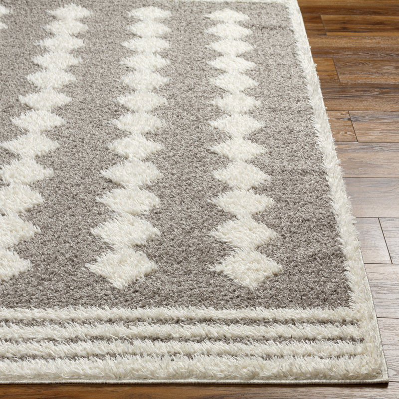 Tapis gris foncé Jamere, Rectangle 7 pi 10 po x 10 pi
