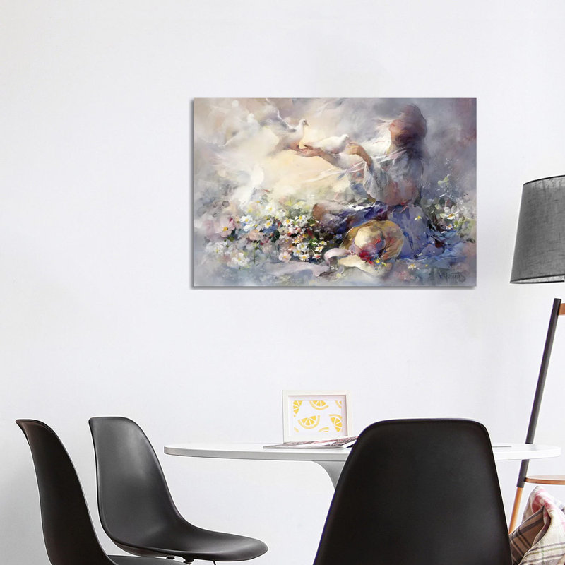 Romantic Reflections by Willem Haenraets - Wrapped Canvas Panoramic Painting, 101.6 cm H x 66.04 cm W x 1.91 cm D
