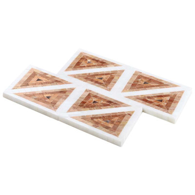 Ako 5" Triangle Marble Micro Mosaic Tile