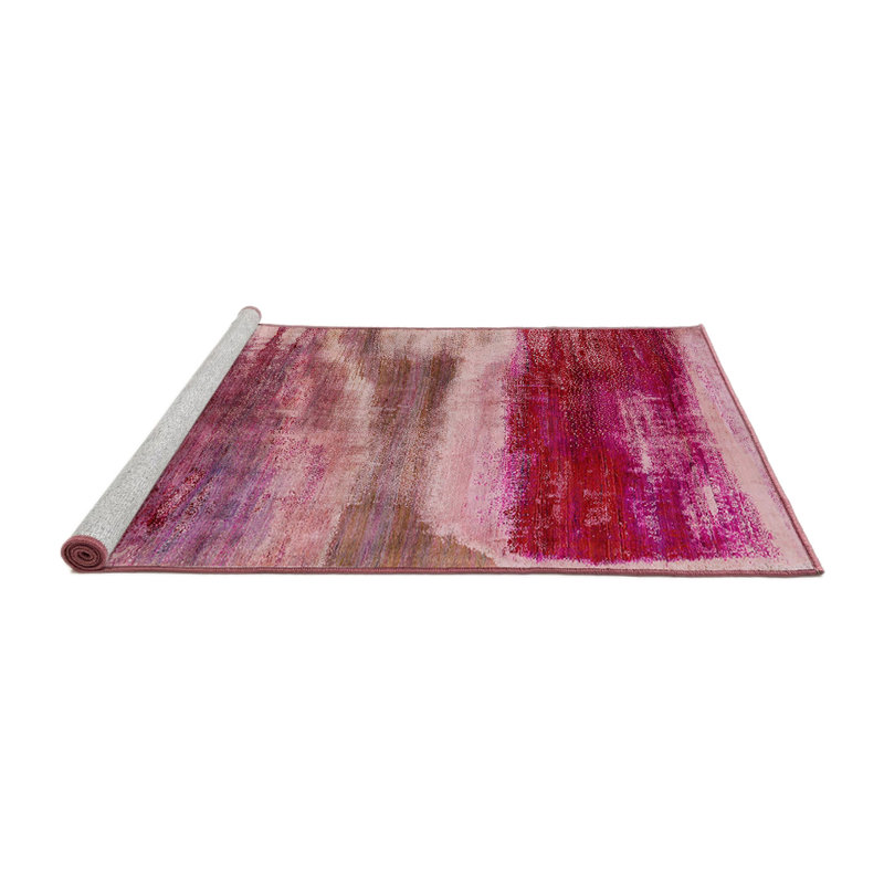 Tapis 100% moderne de style Mid-Century 2082 lavable à la machine, Rond 3 pi