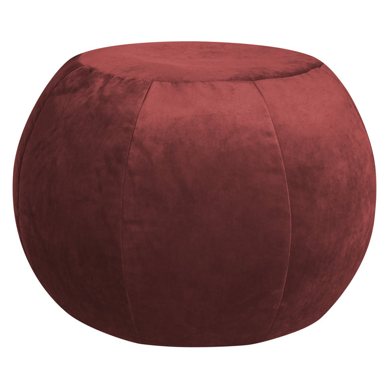 Pouf / repose-pieds Naite, Velours Marsala