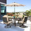 Chaise de patio pivotante avec coussin Adalis