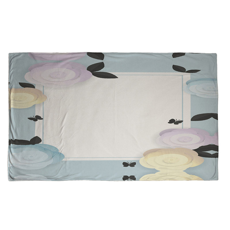 Couverture de fleurs, 65 po x 80 po