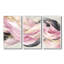 Ensemble de salon art mural abstrait rose et blanc captivant II-107213514-107213518