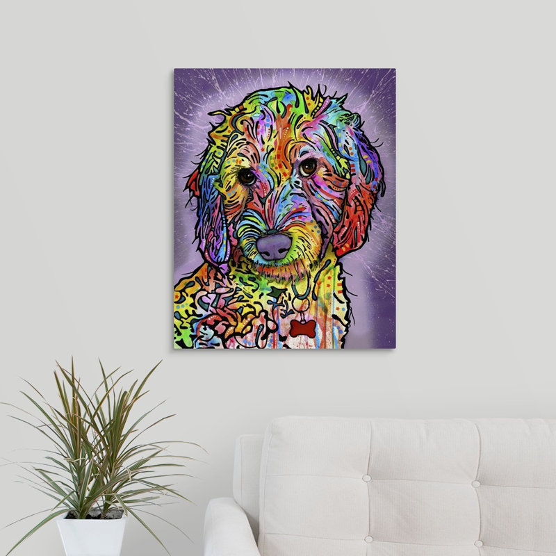 « caniche doux », reproduction, Toile, H 20 po x l 16 po x P 1,5 po