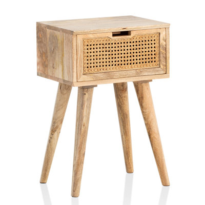 Alexaner 40cm W Solid Wood Bedside Table