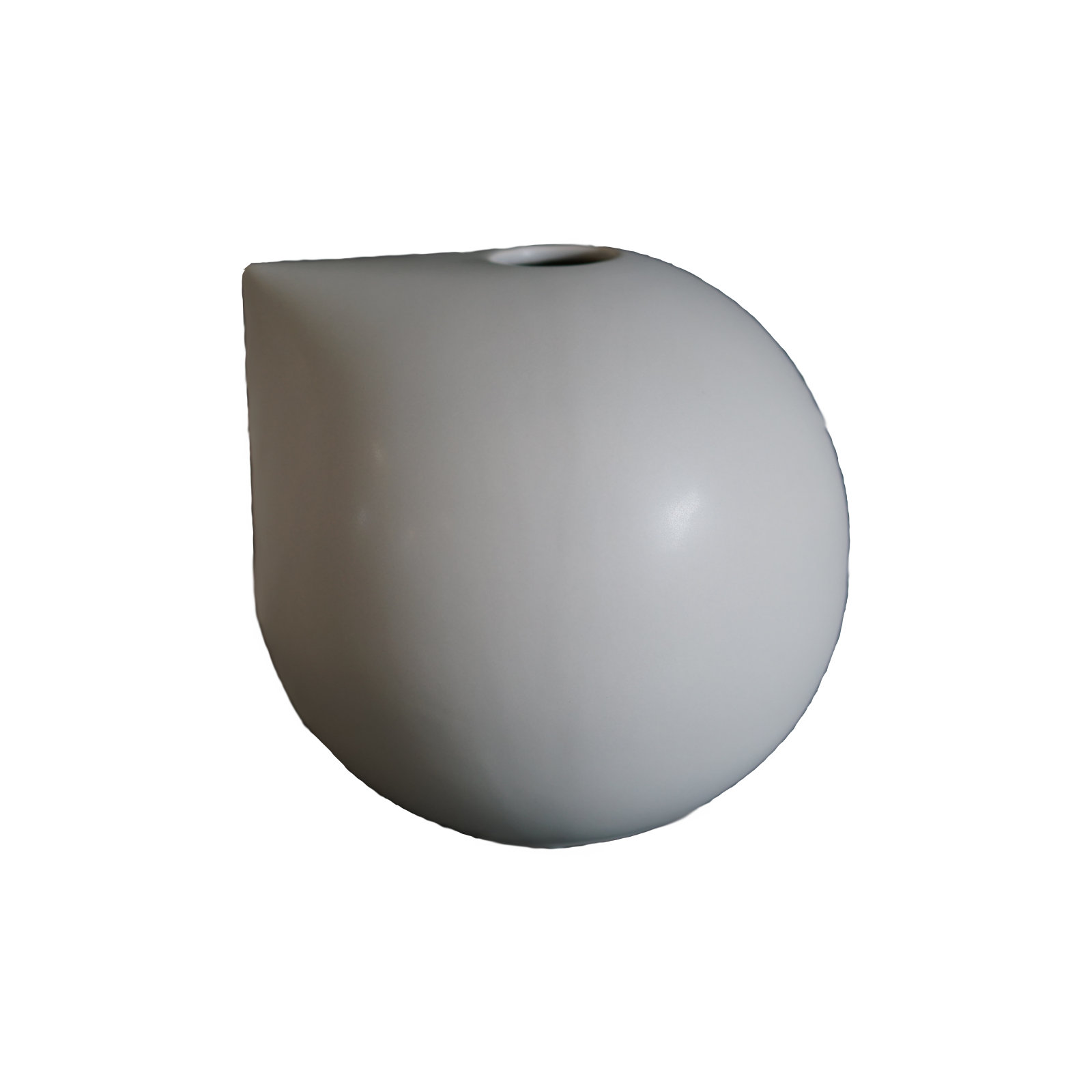 Ceramic Table Vase, Gray, 7.87" H x 7.87" W x 7.87" D