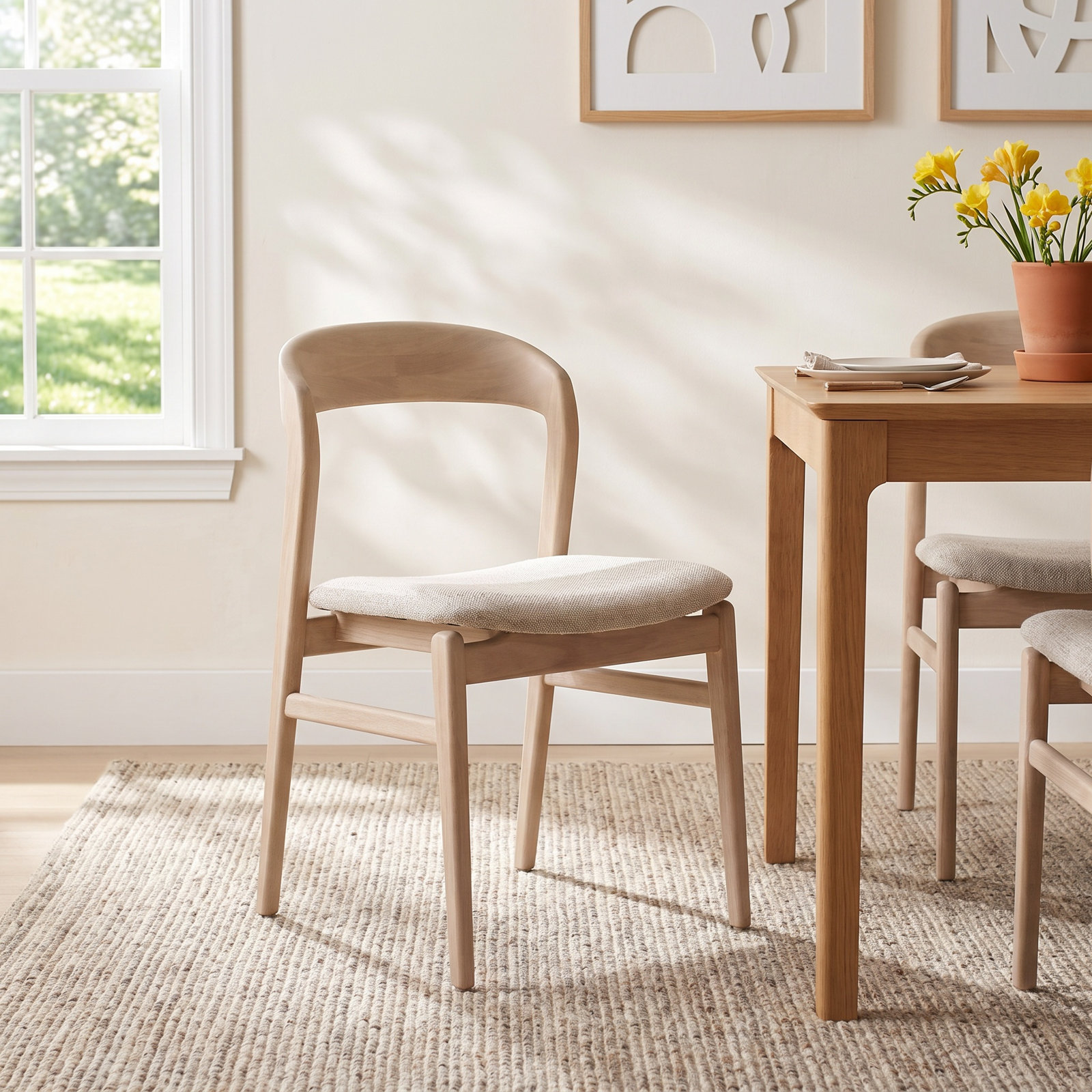 Anela Oak Dining Chair, Nevoa/Crafted Glaze