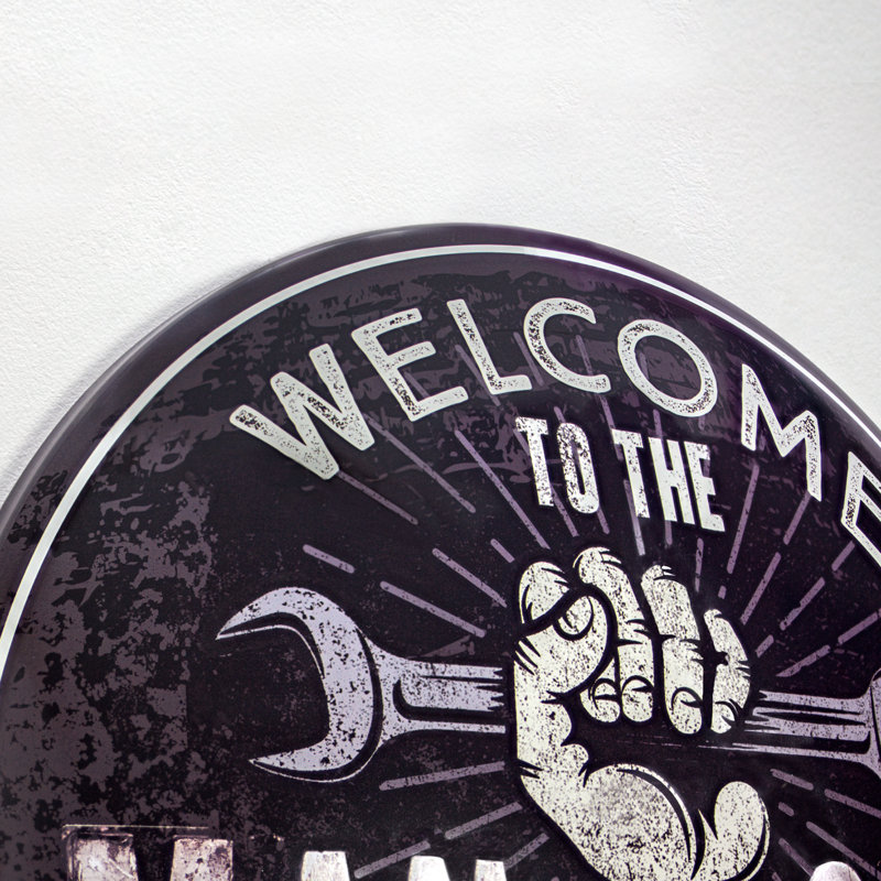 Décoration murale en forme de dôme en métal man cave