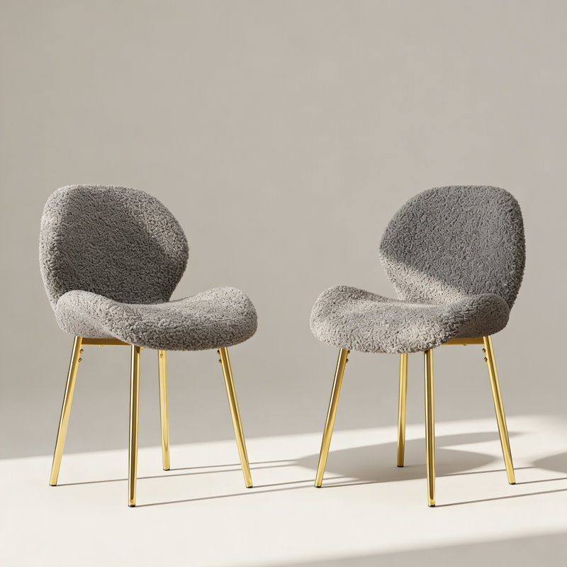 Upholstered Dining Chairs Set of 2, Gray
