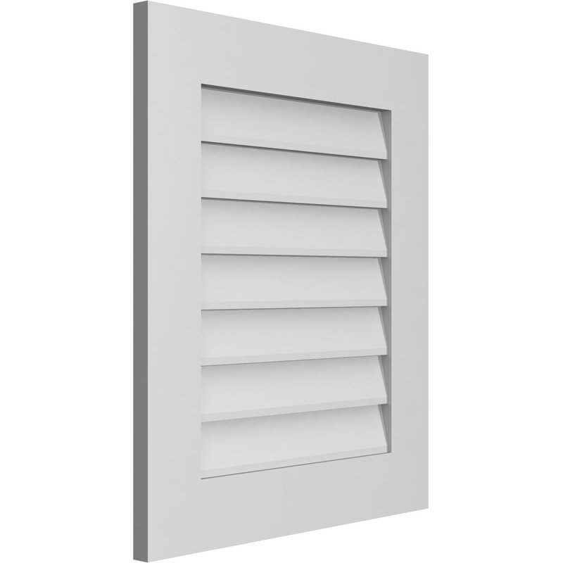 Vent à pignon rectangulaire en uréthane non-fonctionnel, H 26 po x l 22 po x P 1 po