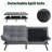 71" Couches For Living Room, Futon Sofa Bed With Memory Foam And Adjust Backrest-114195370