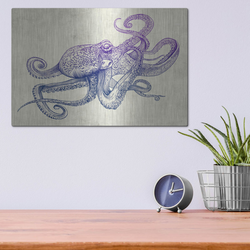 Octo-Flow, art mural en métal, H 12 po x l 16 po