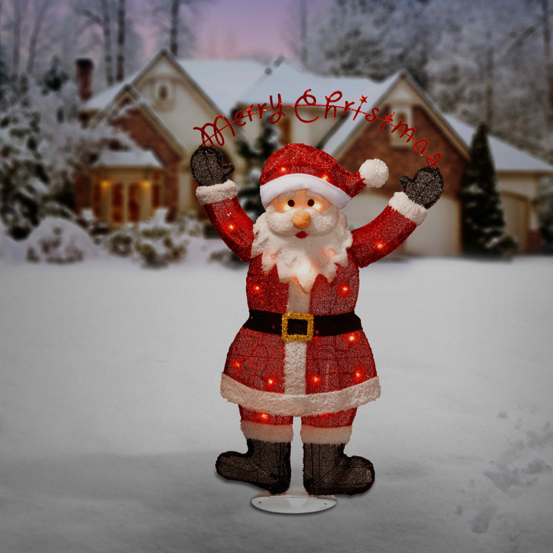 Père Noël guirlande 36 po pré-éclairé