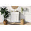 Meuble-lavabo moderne avec lavabo en céramique et porte à motif de vagues