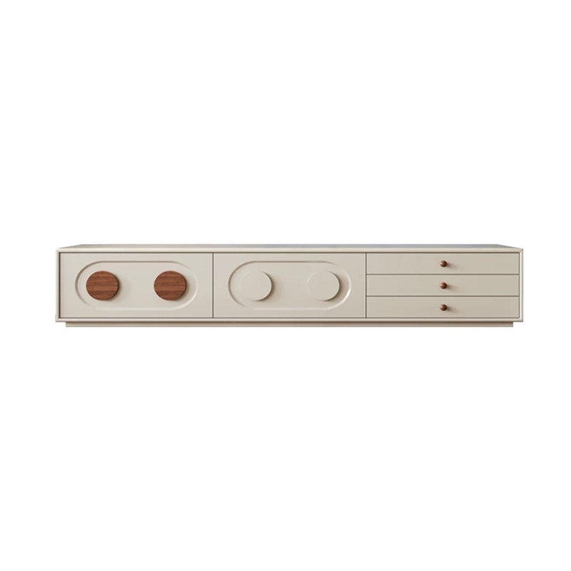 Meuble télé moderne en bois manufacturé beige, 86.61