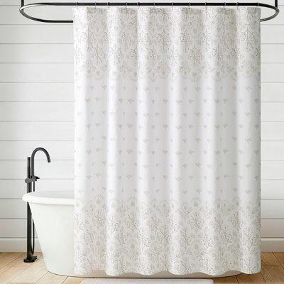Jessica Simpson 70 in. W x 72 in. L Shower Curtain and Hooks Set