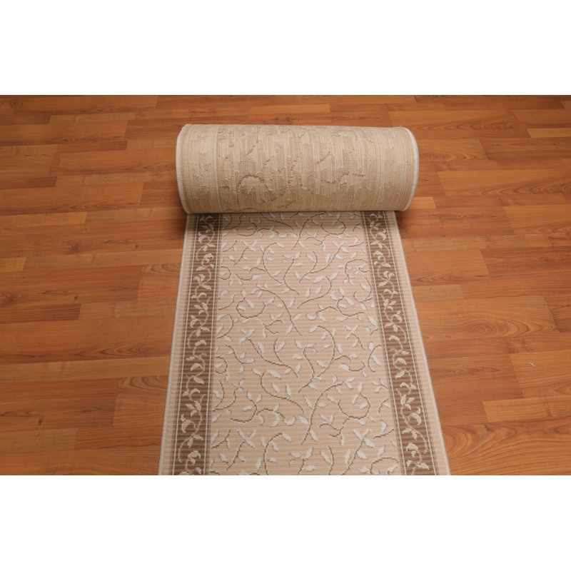 Tapis beige/brun en laine traditionnelle Jo