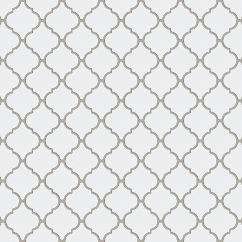 Hudson Tangier 2" x 2" Porcelain Grid Mosaic Wall & Floor Tile, Glossy White