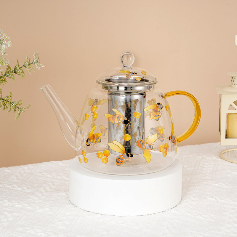 Théière en verre avec infuseur résistante à la chaleur avec infuseur - 44 oz liq. (1300 ml)