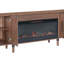 Meuble télé Tranquility de 94 po pour téléviseur de 100 po ou moins, assemblage minimal, finition noyer