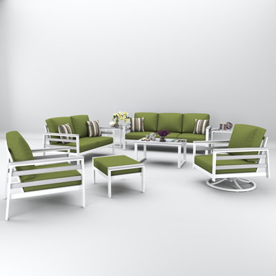 Townsend 7 Person Seating Group With Sunbrella Cushions by Birch Lane
