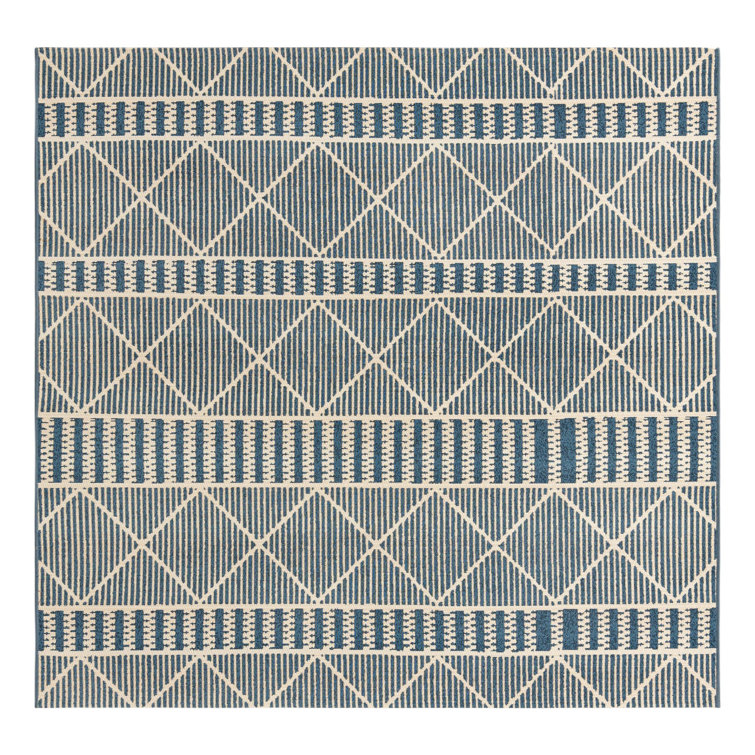 Blue Dalyan Indoor/Outdoor Trellis Rug