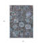 Tapis lavable intérieur / extérieur 10 pi x 14 pi chocolat et turquoise damassé