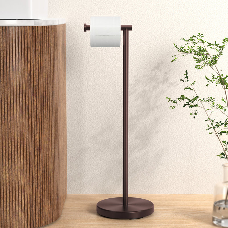 Porte-papier hygiénique sur pied, Bronze brossé