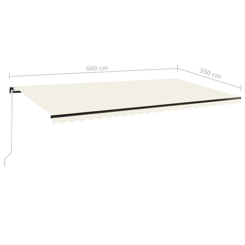 Nalle Manual Retractable Window Awning, Cream