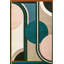 Sonia Wool Abstract Area Rug in Beige/Green/Tan-107172830