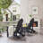 Adirondack Chair, Outdoor Oversized Patio Chair Poly Lumber Weather Resistant & Durable Fire Pits Chair,Black-2072155564