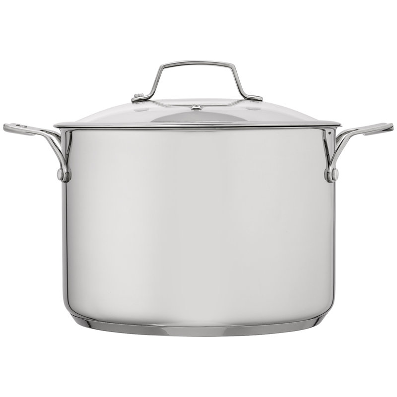 Stellar 18/10 Stainless Steel 24cm Stockpot with Glass Lid, 6L