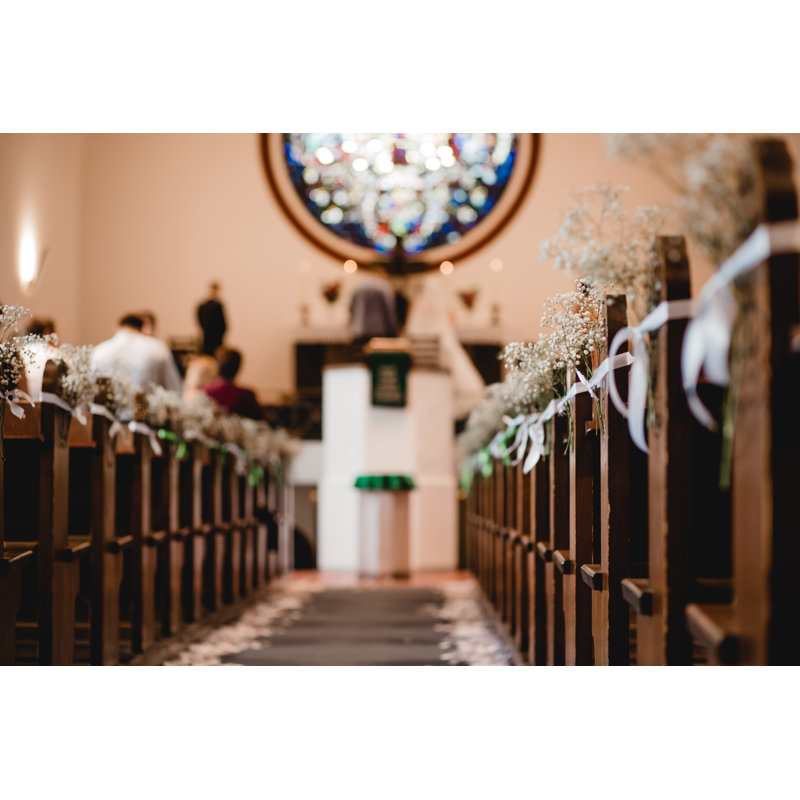 Church Wedding Ceremony Flowers by LElik83 - Wrapped Canvas Print, 81cm H x 122cm W