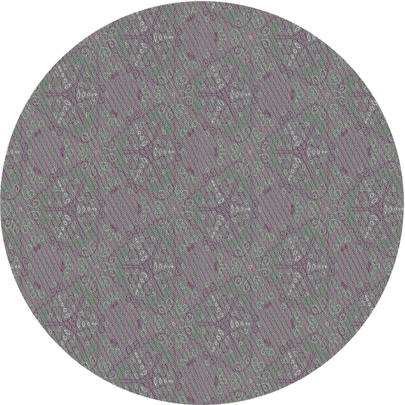 Tapis gris, Rond 5 pi